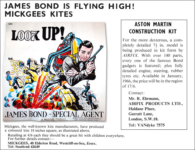 James Bond kite | AIRFIX Aston Martin Thunderball (1965)