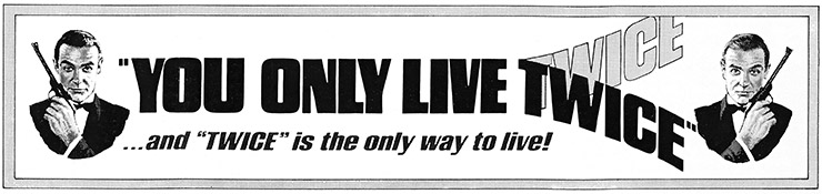 You Only Live Twice (1967) newspaper composite page header