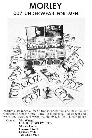 Morley 007 underwear for men You Only Live Twice (1967)