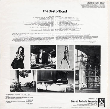 THE BEST OF BOND LP Compilation rear sleeve