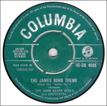 The James Bond Theme 45rpm single