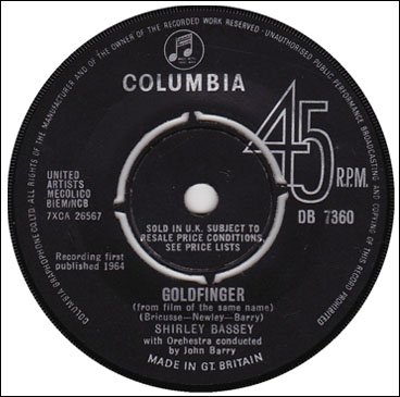 Goldfinger 45rpm single