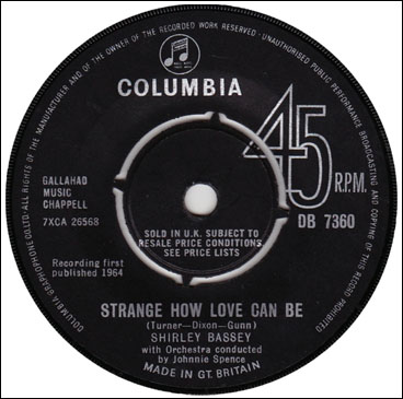 Strange How Love Can Be Goldfinger B-side 45prm single