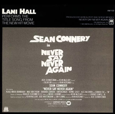 Never Say Never Again 45rpm single back cover