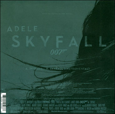 Skyfall 45rpm single back cover