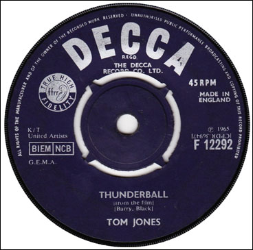 Thunderball 45rpm single