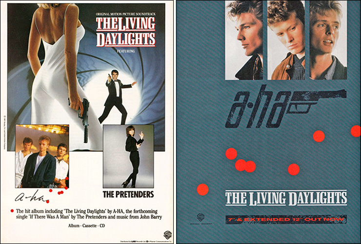 The Living Daylights albums/singles advertisement