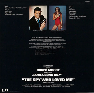 The Spy Who Loved Me Original Motion Picture Soundtrack rear sleeve