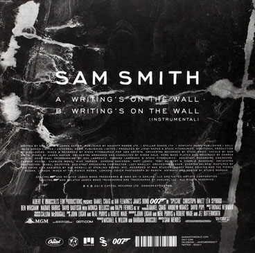 Writing's On The Wall 45rpm single back cover
