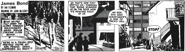 GOLDFINGER strip 773a drawing by John McLusky
