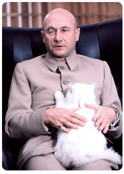 Ernst Stavro Blofeld played by Donald Pleasence