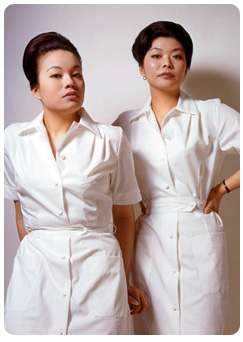 Sister Rose & Sister Lily played by Michel Mok & Yvonne Shinma