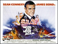 Never Say Never Again UK Quad poster