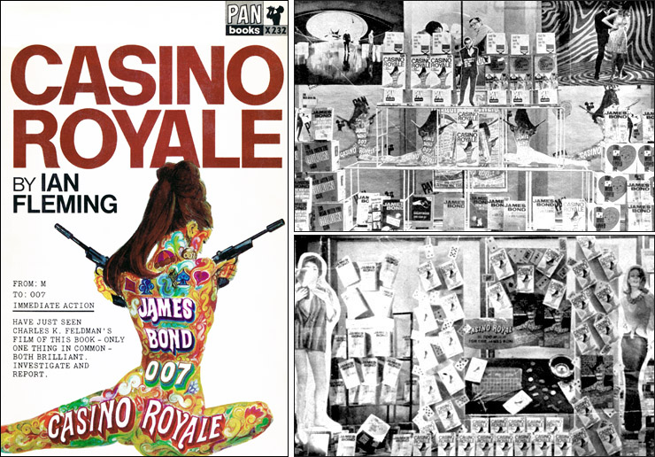 CASINO ROYALE film tie-in cover and window displays