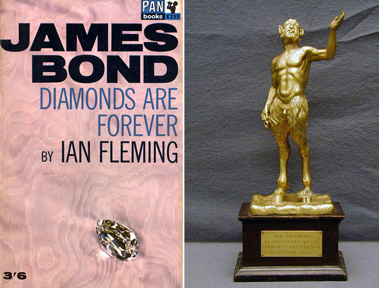 DIAMONDS ARE FOREVER wins the golden PAN award 1964