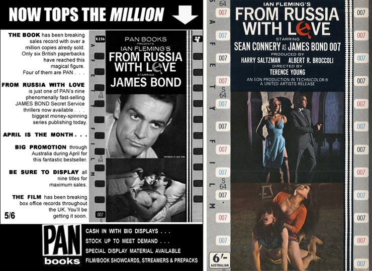 FROM RUSSIA, WITH LOVE Australian promotional material/back cover