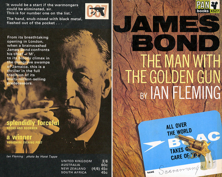 THE MAN WITH THE GOLDEN GUN cover designed by Raymond Hawkey