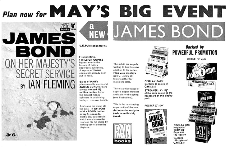 PAN Books On Her Majesty's Secret Service May 1965