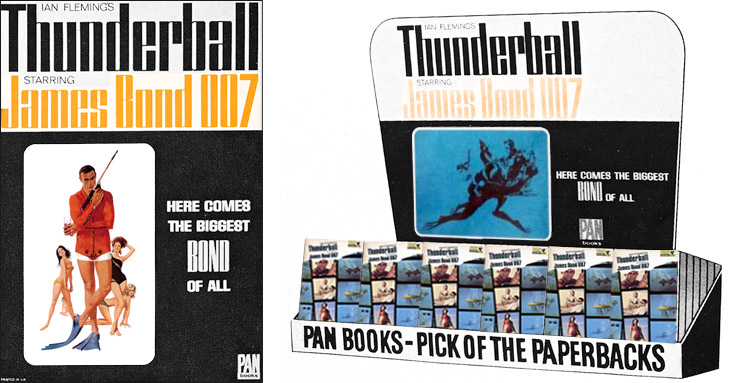 THUNDERBALL film tie-in edition poster and counter display