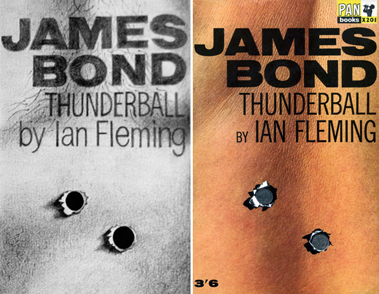 THUNDERBALL concept and final cover by Raymond Hawkey