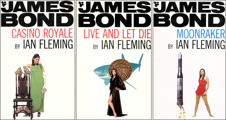CASINO ROYALE, LIVE AND LET DIE & MOONRAKER White-model covers