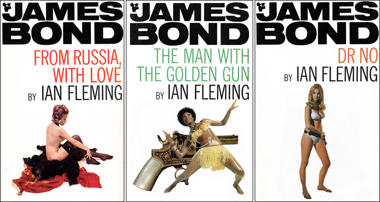 FROM RUSSIA WITH LOVE, THE MAN WITH THE GOLDEN GUN & DR. NO White-model covers