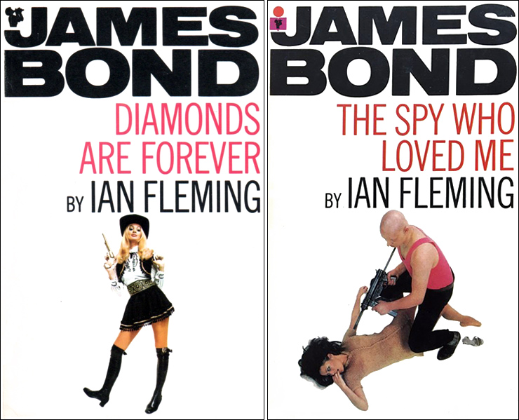 DIAMONDS ARE FOREVER & THE SPY WHO LOVED ME White-model covers