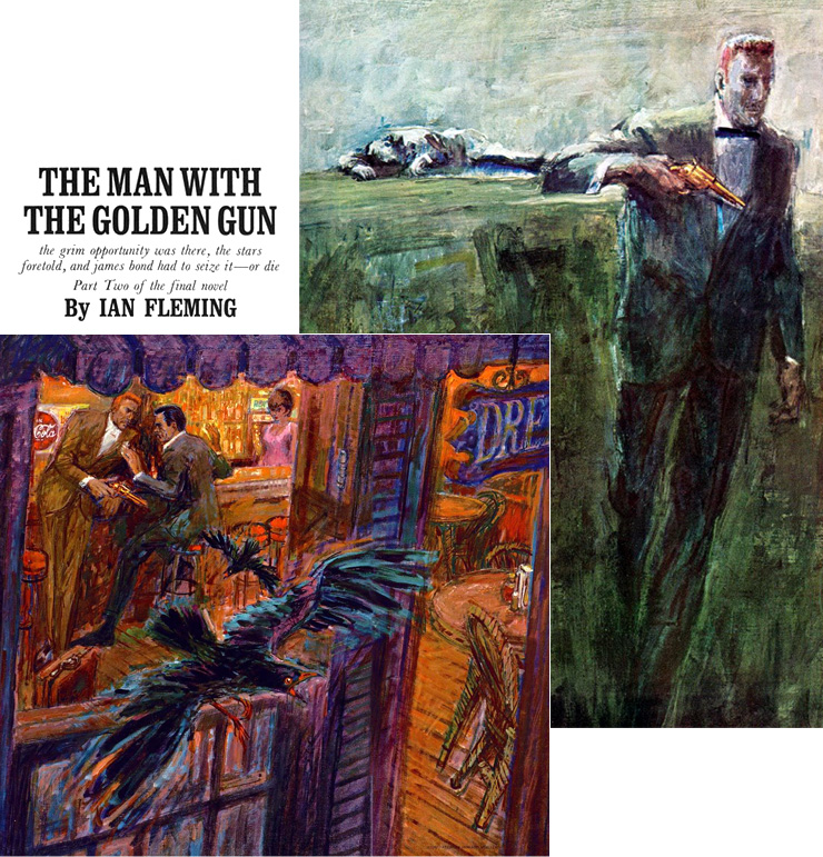 PLAYBOY - THE MAN WITH THE GOLDEN GUN illustrated by Howard Mueller