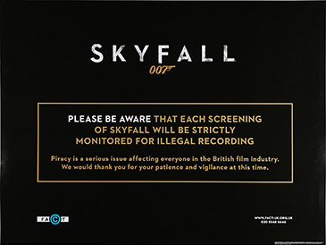 Skyfall (2012) Anti-piracy quad-crown poster 