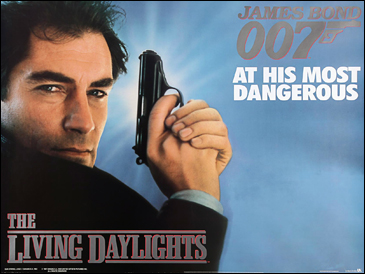 The Living Daylights (1987) Advance quad-crown poster