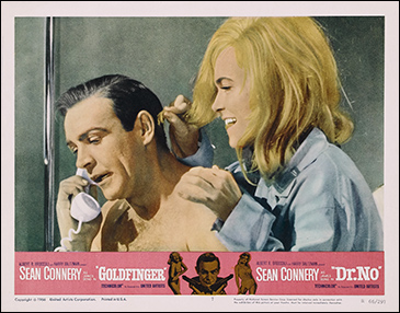 Goldfinger/Dr. No (1966 & 1969) US Lobby card coloured