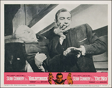 Goldfinger/Dr. No (1966 & 1969) US Lobby card black-and-white