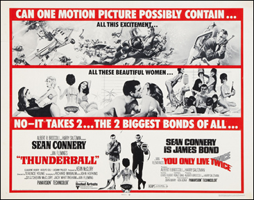 Thunderball/You Only Live Twice Half Sheet