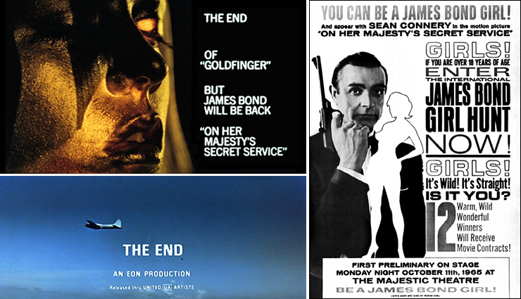 Goldfinger (1964) & Thunderball (1965) end credits | Girl Hunt 1965