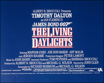 The Living Daylights (1987) Jumbo Deluxe Lobby Card