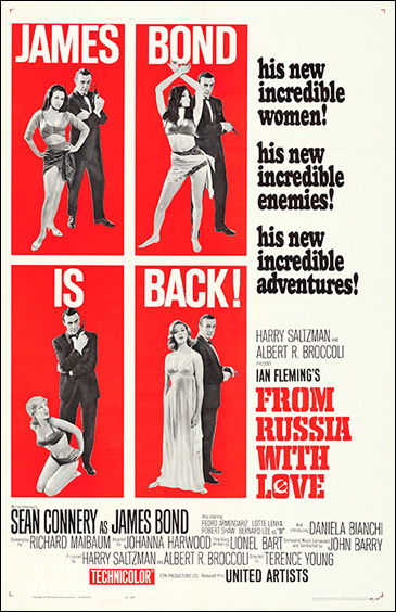 From Russia With Love (1964) US 1-Sheet poster Style B