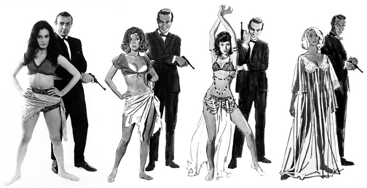 From Russia With Love (1964) Line drawings used in US promotion