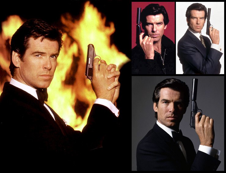 Pierce Brosnan as James Bond 007 photographs by Keith Hamshere & Terry O'Neill