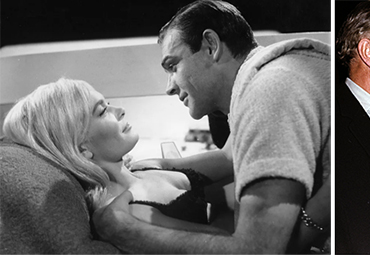 Shirley Eaton and Sean Connery in Goldfinger (1964)