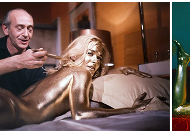 Paul Rabiger paints Shirley Eaton for Goldfinger (1964)