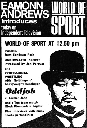 Workd of Sport newspaper advertisement 1965