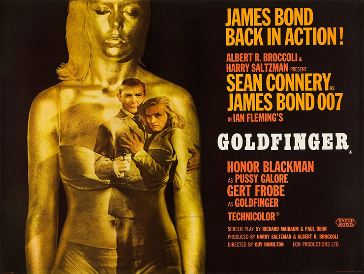 Goldfinger (1964) UK Quad crown poster