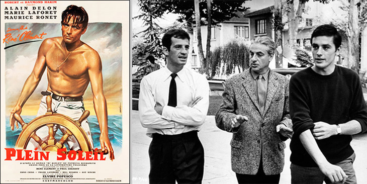 Plein Soleil (1960) | Jean-Paul Belmondo René Clément, and Alain Delon during the filming of Is Paris Burning?