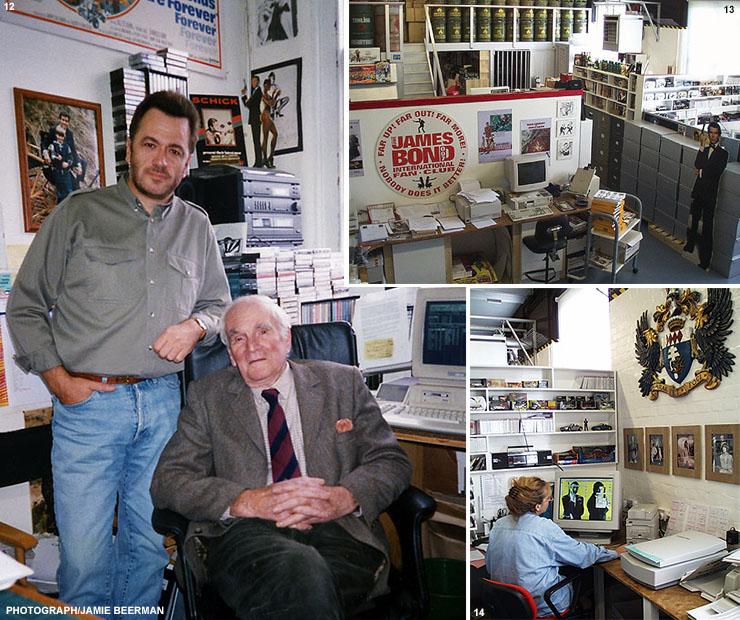 Graham Rye and Desmond Llewelyn at the 007 MAGAZINE Offices