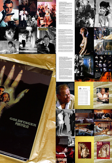 Goldfinger Portfolio montage of pages