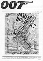 007 MAGAZINE Issue #00/7 - John Gardner Licence Renewed Richard Chopping cover artwork
