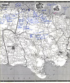 Jamaica map with annotations