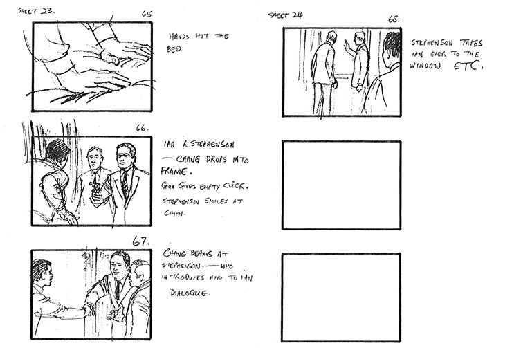 Goldeneye (1989) storyboards