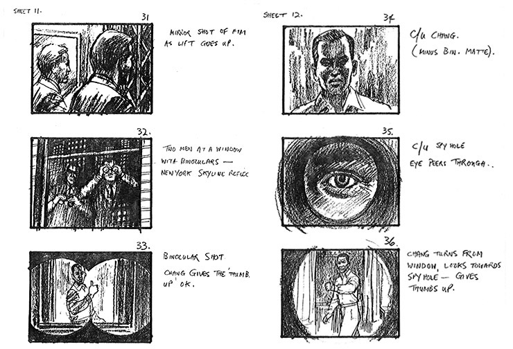 Goldeneye (1989) storyboards