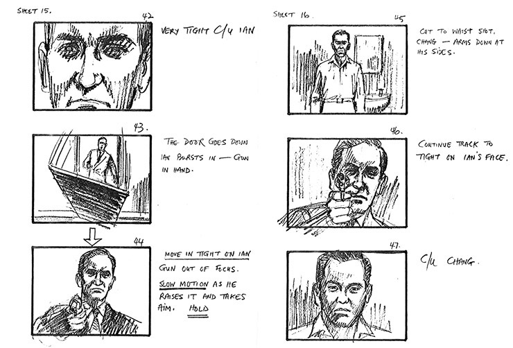 Goldeneye (1989) storyboards